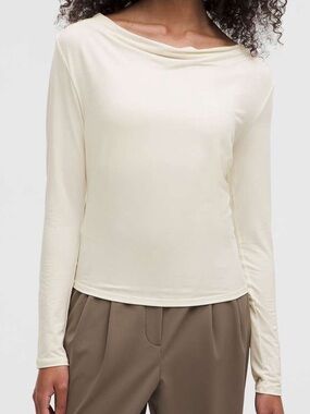 lululemon Modal-Silk Cowl-Neck Long-Sleeve Shirt